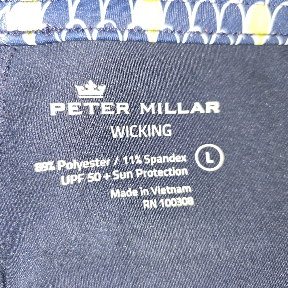 Peter Millar Patterned Mini Skort In Navy And Yel… - image 4